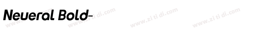 Neueral Bold字体转换